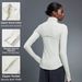 Women's Windproof Stand Up Collar Yoga Jacket Slimming Cardigan Top Tight Fitting Sports Fitness Coat For Running_ecoleips.com