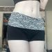 2025s Fashion Color Block Zebra Print Waist-Cinching Sports Shorts Girl Elastic Slim Basic Casual Hot Pants_ecoleips.com