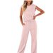 European And American Cross-Border Casual Solid Color New Sleeveless Top High Waist Wide-Leg Pants Women's_ecoleips.com