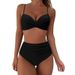 Women's Clothing Thickened Swimsuit Split High Waist Belly Covering Tight Sexy Bikini_ecoleips.com