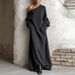 Women's Elegant French Style Dress Solid Color Textured Long Sleeve Spring Autumn New_ecoleips.com