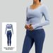 Women's Color Block Yoga Suit Nude Fit Slimming Pilates Training Sports Running Fitness Set_ecoleips.com
