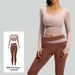 Women's Color Block Yoga Suit Nude Fit Slimming Pilates Training Sports Running Fitness Set_ecoleips.com