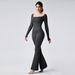3-Color Seamless Yoga Jumpsuit – High-Waisted Bootcut Leggings For Women (Coffee/Black/Gray, S-L) – Butt-Lifting & Breathable_ecoleips.com