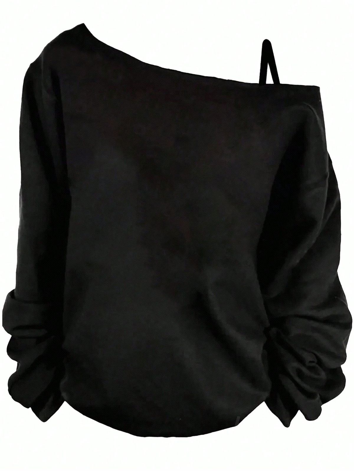 Women's Off-Shoulder Long Sleeve Top – Printed Love & Music Patterns, Stretch Polyester (S-2XL, 5 Colors)_ecoleips.com