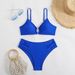 Women's Clothing New Halter Neck Printed Lace Up Split Swimsuit Ladies Sexy Bikini Beach Set_ecoleips.com