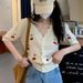 2024 Cross-Border Women's Clothing Real Shot Spring/Summer Sexy Fashion Set Knitted Cardigan_ecoleips.com