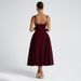 Women's Clothing New Solid Color Suspender U Neck Sexy Backless Dress_ecoleips.com