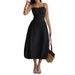 Women Elegant Spaghetti Strap Strapless Floor‑Length Maxi Dress Evening Party Vacation Wear_ecoleips.com