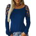 Aria Basics Aria Basics European American Cross-border 2023 Autumn And Winter Women's Clothing Round-neck Rhinestone Hollow_ecoleips.com