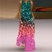 2026 New Summer Sleeveless V-Neck Printed Sexy Long Dress European And American Cross-Border Foreign Trade Women's_ecoleips.com