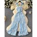 Women's Clothing Travel Vacation Outfit Jumpsuit Women's Summer Elastic Pleated Waist Floral Suspenders Wide Leg Long Pants_ecoleips.com