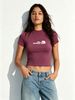 Ladies Retro Short Crop Tee, Fashion Forward Casual Top For Everyday Street Wear_ecoleips.com
