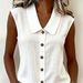 Summer Women's Solid Color V Neck Camisole Knitted Button Vest Fashion American Style New_ecoleips.com