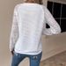 Cross-border Foreign Trade Manufacturer European And American 2026 New Solid Color Lace Long-sleeve Hollow-out_ecoleips.com