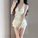 Women's Floral Print Two Piece Swimsuit High Waist Tummy Control Cute Girly Innocent Style Conservative Cake Skirt Design New_ecoleips.com