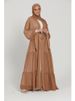 New Muslim Woman Dress Belt At Cuffs Chiffon Pearl Islamic Long Veiled Dresses Ramadan Turkey Dubai Abaya Modest Clothing Women_ecoleips.com