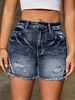 Women's Clothing Summer Women's Three Quarter Pants Denim Shorts Sexy Slim Fit Shorts_ecoleips.com