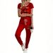 Color Block Trim Casual Suit For Women Three Piece Spring Summer Autumn Simple Loose Fit And Flattering_ecoleips.com