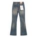 Cross-border Brand Purple Brand Washed Distressed Stretch Denim Jeans With Slight Flares, American High Street Style For_ecoleips.com