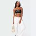 Summer Women's Slim Fit Bandeau Top Midriff Exposed Number & Letter Print Y2K European American Style Fashionable Sexy_ecoleips.com