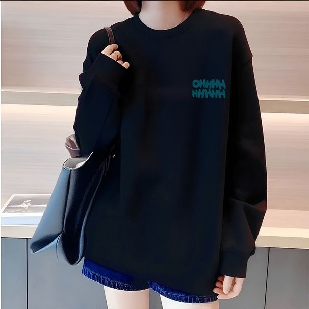 FW25 Matching Couple Cotton Crew Neck Sweatshirt - His & Hers_ecoleips.com