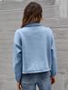 Women's Fleece Collar Short Loose Sweatshirt_ecoleips.com