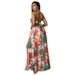 Women's Clothing Women's Floral Dress Large Size Slightly Fat Medium Length Suspender Skirt Printed Long Skirt_ecoleips.com