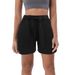 Lightweight Solid Color Tie-Front Shorts For Women, Casual Summer Outdoor Sports Shorts With Comfortable Elastic Waistband Breathable Quick-Dry Fabric_ecoleips.com
