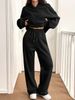 Aria Basics Aria Basics European American Cross-Border 2-Piece Set For Women, Casual Warm Lined Hoodie Sweatpants, Autumn And Winter_ecoleips.com