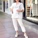 Women's Clothing Letter Printing Suit Five Point Sleeve Trousers Loose Suit_ecoleips.com