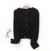25 Bamboo Knot Linen Knitted Cardigan Women's Thin Round Neck Ice Silk Jacket Loose Outer Shawl Air Conditioning Shirt_ecoleips.com