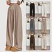 Women's Solid Color Wide-Leg Pants – High-Waisted Flowy Trousers For Work & Casual (Breathable Fall/Winter Lounge Pants, Slimming & Comfortable)_ecoleips.com