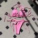 Women's Clothing Drawstring Strap Split Swimsuit Bikini Bikini_ecoleips.com