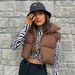 Women's new cotton-padded vest zipper standing collar vest_ecoleips.com