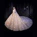 Vintage Lace Wedding Dress – A-Line Cathedral Train With Corset Back, Long Sleeves & Princess Sleeves, Court-Inspired Gown (Available In XS-XXL)_ecoleips.com