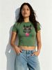 Tiger With Pink Glasses Bubble Gum Graphic Cropped T Shirt Women Slim Crew Neck Short Sleeve High Waist Casual Street Crop Top_ecoleips.com
