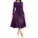 Cross-Border European And American Autumn Winter New Fashion Elegant Solid Color Long Sleeve Round Neck Women's_ecoleips.com