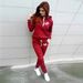 Women's Fleece Hooded Sweatshirt & Jogger Pants Set - Cozy Winter Loungewear With Print Design Fashion Trends_ecoleips.com