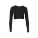 AC375 Cross-Collar T-Shirt For Women, New Autumn Design, Slim-Fit, Short Style, Student Slim-Fit Top_ecoleips.com