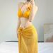 Women's Sexy Slimming Bikini Set High End Swimwear Thai Ginger Yellow Perfect for Beach Hot Spring And Vacation_ecoleips.com