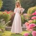 Frech-style Elegat Wome's Log Dress, 2026 Sprig Ew Fashio, Off-shoulder Floral Patchwork, High-ed Dress For_ecoleips.com
