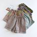 Vintage Yarn-dyed Print Pajama Pants For Women's Summer Cotton Sleep Shorts Thin Loose Pockets Elastic Waist Sleep Bottoms_ecoleips.com