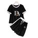 2026 European And American Cross-border Dr Bear Printed Fashion Casual Short-sleeve Shorts Set 8010 Print_ecoleips.com