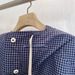 Export Order!!! Exceptional Quality, Japanese-style Loose-fitting Slimming Navy Plaid Hooded Shirt Jacket For Women In_ecoleips.com
