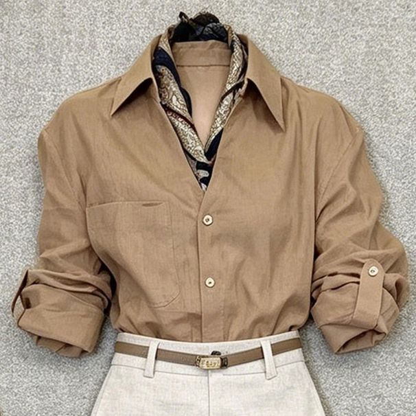 Linen Top And Skirt Set for Women Classic Modern Style Relaxed Sophisticated Look Women's Clothing Set_ecoleips.com