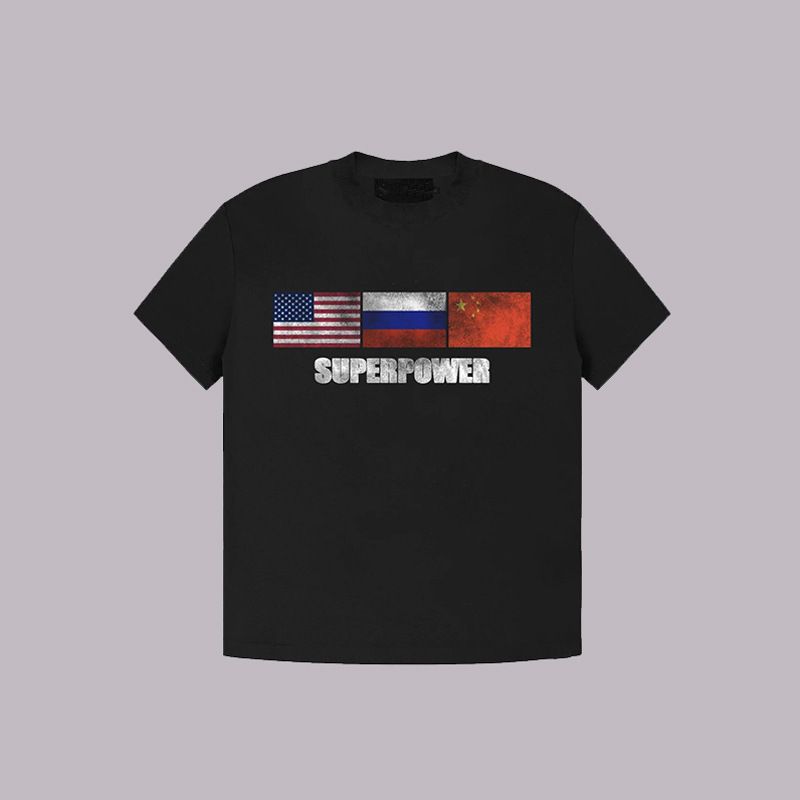Unisex Summer T-Shirt 3D Printed National Flag Design Trendy Brand Cross Border Wholesale European And American Style Loose Versatile round Neck Short Sleeve_ecoleips.com