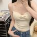 Cross-strap Camisole With Chest Pads, Brushed Fabric, Pure Alluring, For Women, Autumn And Winter, Slim Fit, Versatile,_ecoleips.com