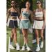 Women's Clothing Women's Contrast Color Tennis Dress Set - Sleeveless Top With Sport Skirt Outfit_ecoleips.com