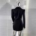 Luxury Women's Sexy Low Cut Sequined Pearl Dress Rhinestone Fashion Party Performance Suit Dress_ecoleips.com